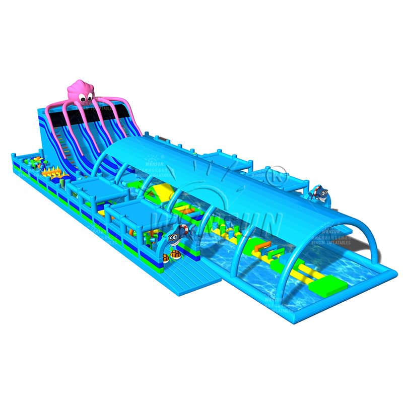 All-in-One Commercial Inflatable Water Park on Land